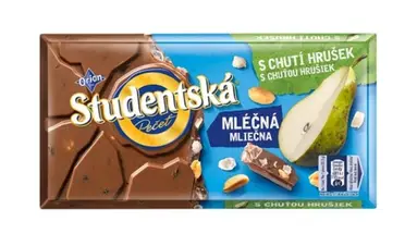 Шоколад Studentska молочний з грушею 180 г