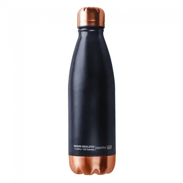 Термобутилка Asobu Central Park 510 мл Чорна з помаранчевим (SBV17 BLACK/COPPER)
