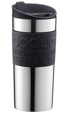 Термокружка Bodum Travel Mug 350 мл Silver-Black (11068-380S)