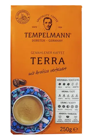 Мелена кава Tempelmann Terra 250 г