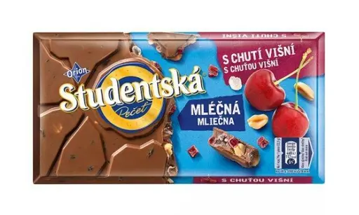 Шоколад Studentska молочный с вишней 180 г