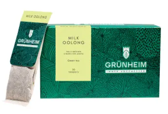 Чай зеленый пакетированный Grunheim Milk Oolong 20 шт