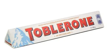 Шоколад білий Toblerone White Chocolate Honey & Almond Nougat 100 г