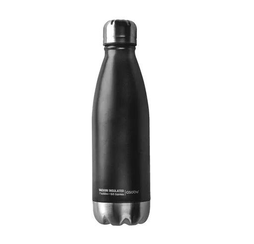 Термобутилка Asobu Central Park Чорна 510 мл (SBV17 BLACK/SILVER)