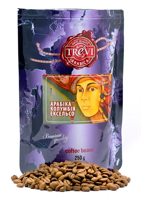 Кофе в зёрнах Trevi Арабика Колумбия Эксельсо 250 г