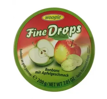 Леденцы Woogie Fine Drops со вкусом яблока 200 г