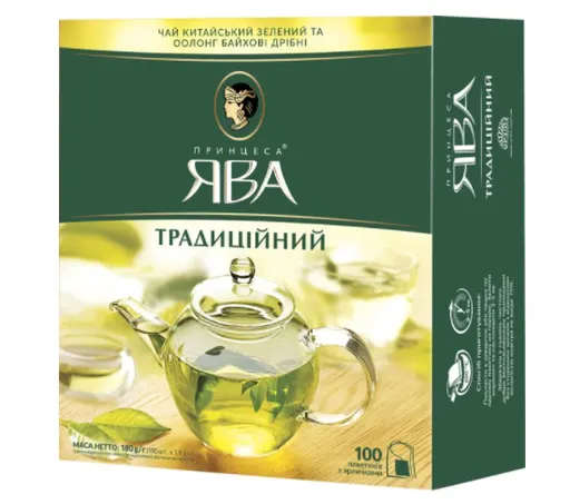 Чай зеленый пакетированный Принцесса Ява Традиционный (100 х 1.8 г)