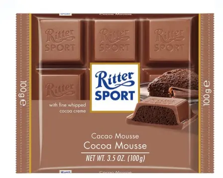 Шоколад молочный Ritter Sport Kakao-Mousse шоколадный мус 100 г