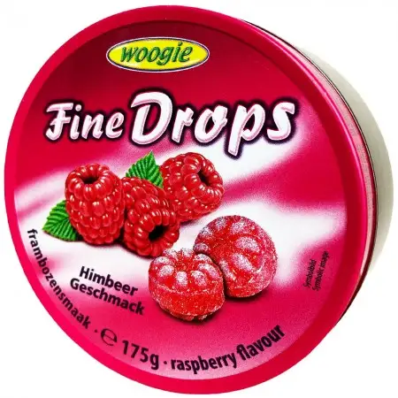 Леденцы Woogie Fine Drops со вкусом малины 175 г