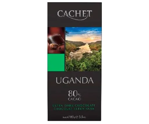 Шоколад чорний Cachet Уганда 80% какао 100 г