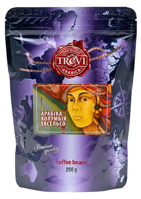 Кофе в зёрнах Trevi Арабика Колумбия Эксельсо 250 г