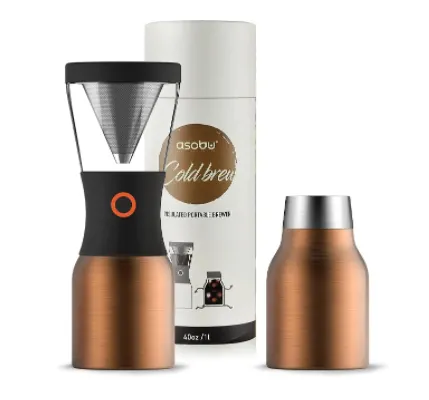 Набір для заварювання кави Asobu Pour Over 1 л з термосом Мідний (PO300 COPPER / BLACK)