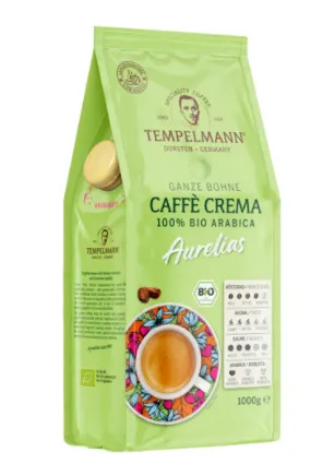 Кава в зернах Tempelmann Aurelias Caffe Crema 1 кг