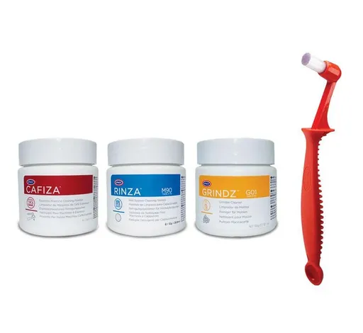 Набір для обслуговування кавоварок URNEX Starter Kit (URNEX Cafiza, URNEX Rinza, URNEX Grindz)