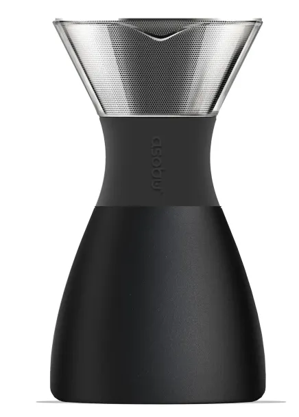 Набір для заварювання кави Asobu Pour Over 1 л з термосом Чорний (PO300 BLACK / BLACK)
