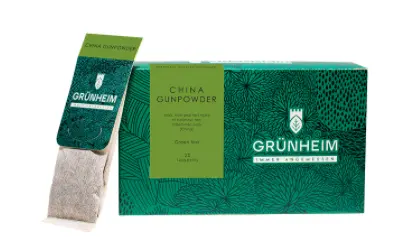 Чай зеленый пакетированный Grunheim China Special Gunpowder 20 шт