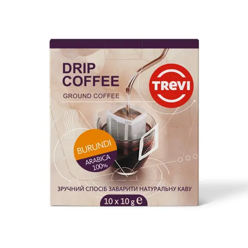 Бокс дрип-кофе Trevi Арабика Бурунди 10 г x 10 шт