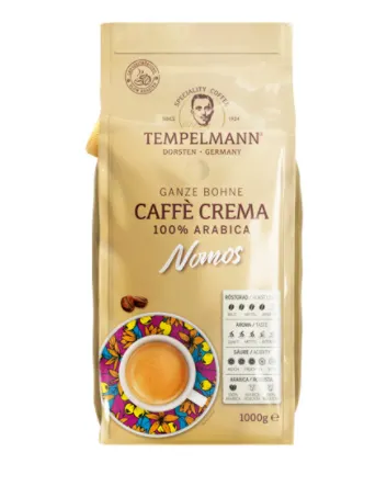 Кава в зернах Tempelmann Nomos Caffe Crema 1 кг