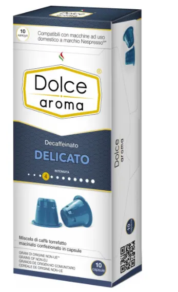 Кофе в капсулах Dolce Aroma Delicato Decaffeinato Nespresso (10 шт)