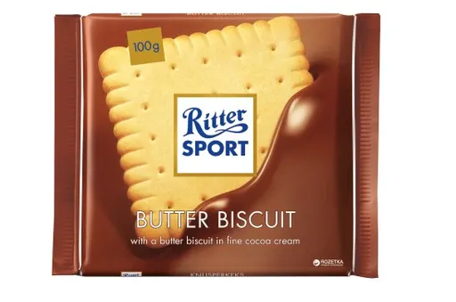 Шоколад молочный Ritter Sport с печеньем