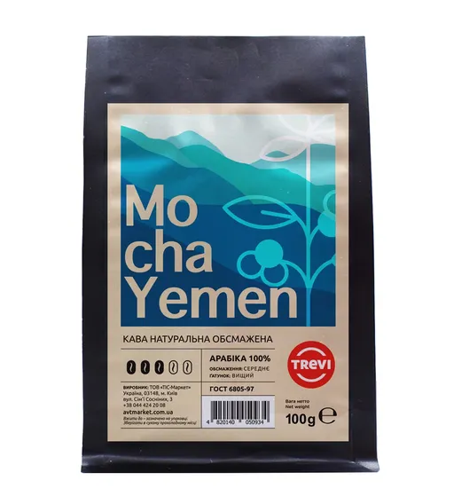 Кофе в зёрнах Trevi Арабика Mocha Yemen 100 г