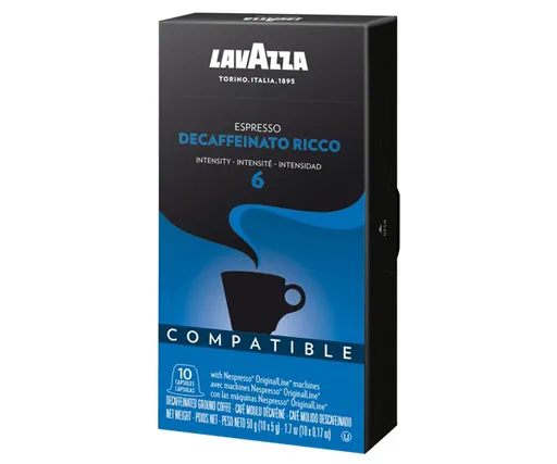 Кофе в капсулах Lavazza Nespresso Espresso Decaffeinato Ricco 6 (10 шт)