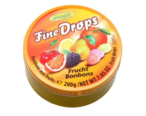 Леденцы Woogie Fine Drops микс фруктов 200 г