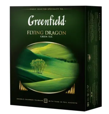 Чай зелёный пакетированный Greenfield Flying Dragon (100 х 2 г)