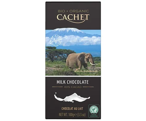 Шоколад молочный Cachet Organic Tanzania origin 40% какао 100 г