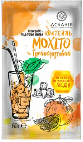 Напій-сашет Асканія Коктейль МОХІТО грейпфрутовий 60 г