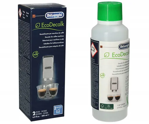 Рідина для очищення накипу кавомашини Delonghi EcoDecalk DLSC202 (200 мл)