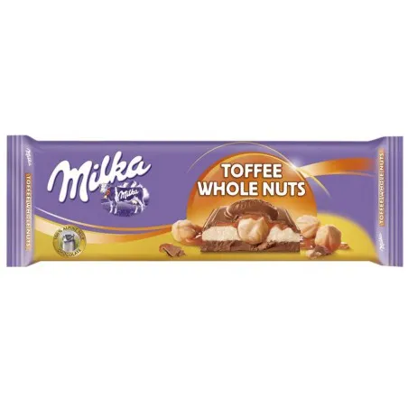 Шоколад Milka Toffee Wholenut 300 г