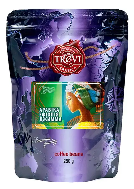Кофе в зёрнах Trevi Арабика Эфиопия Джимма 250 г