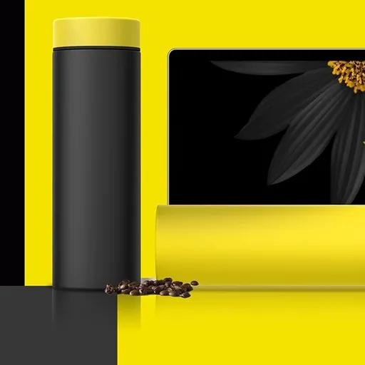 Термос Asobu Le Baton Чёрный 500 мл (LB17 BLACK/YELLOW)