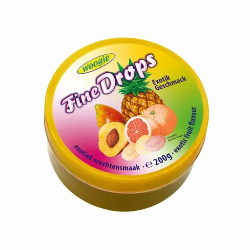 Леденцы Woogie Fine Drops со вкусом экзотических фруктов 200 г
